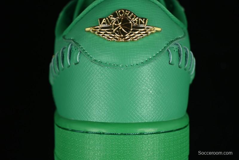 Nike Air Jordan 1 Low "Method of Make" Casual Sneakers in Green and Gold - FN5032-300