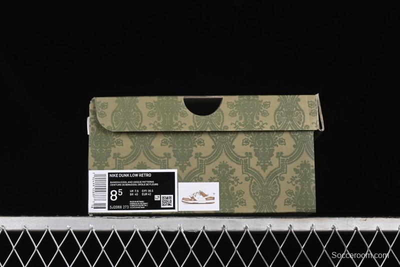 Nike SB Dunk Low Gucci Collaboration - Yellow Denim with Subtle Pattern and White Swoosh Anniversary High-End Custom Low-Top Casual Sneakers - SJ2068-273