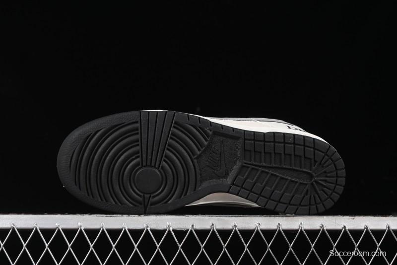 Nike SB Dunk Low Dior Collection - Beige Grey Black Swoosh Anniversary High-End Custom Low-Top Casual Skate Shoes - XD6188-041