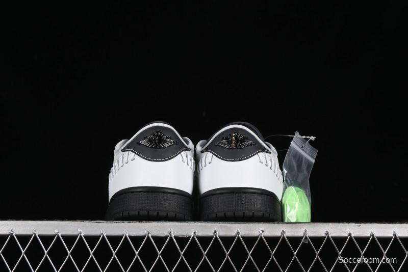 Nike Air Jordan 1 Low Method of Make Casual Sneakers with Metallic Grey Design - HM3689-001