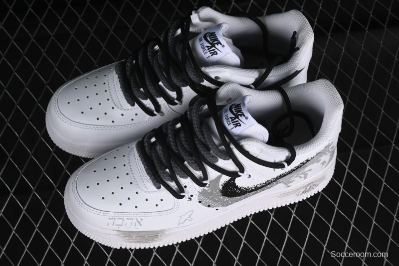 Nike Air Force 1 '07 Low Peace Dove Spray Custom Low-Top Casual Sneakers - ZH0316-031