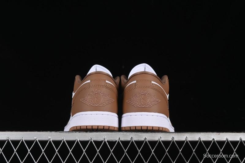 Nike Air Jordan 1 Low AJ1 White Tan Low Top Casual Sneakers - DC0774-202