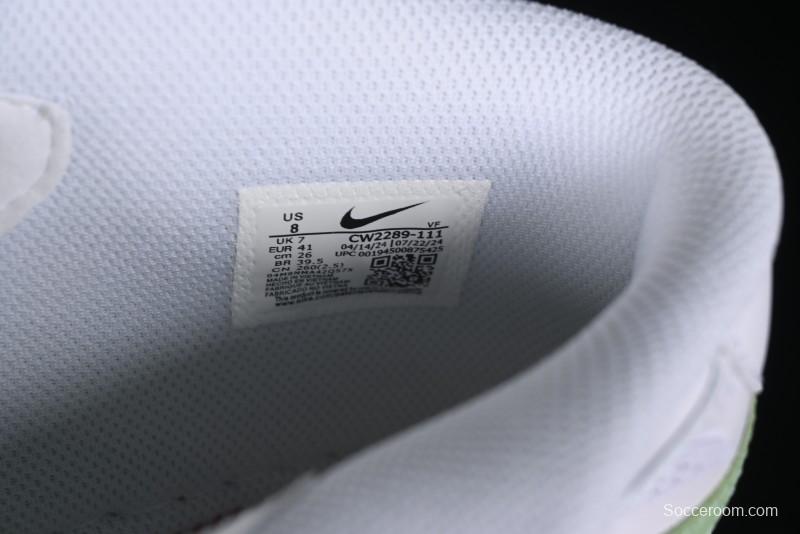 Nike Air Force 1 '07 Mid Hand-Painted White Green with Swoosh Shadow and Strap - CW2289-111