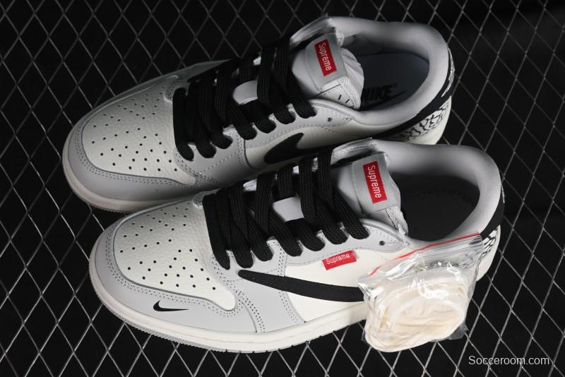 Nike Travis Scott x Fragment Design x Air Jordan 1 Low OG SP AJ1 Supreme Collaboration - JH6089-003