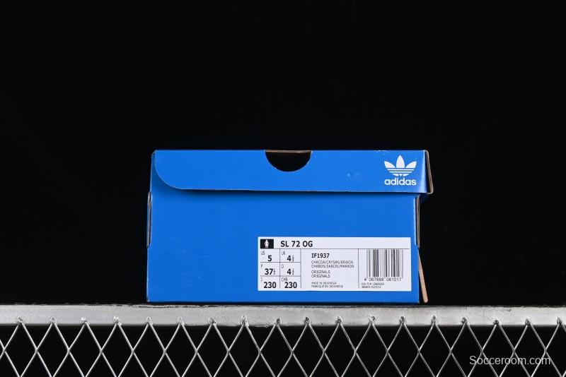 Adidas Originals SL 72 OG Retro Running Shoes with Nylon Upper and Suede Accents - IF1937