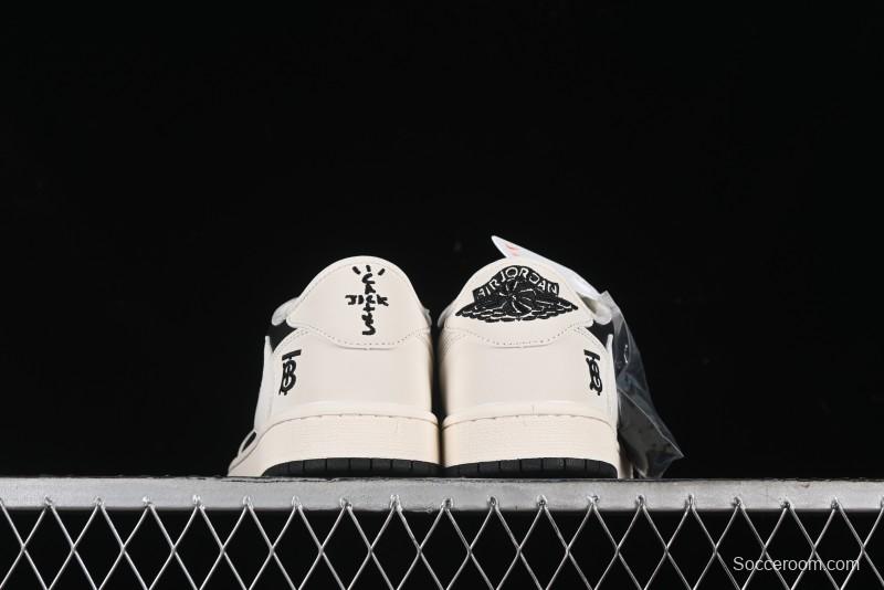 Nike Travis Scott x Fragment Design x Air Jordan 1 Low OG SP AJ1 Burberry Collaboration - BB6588-316