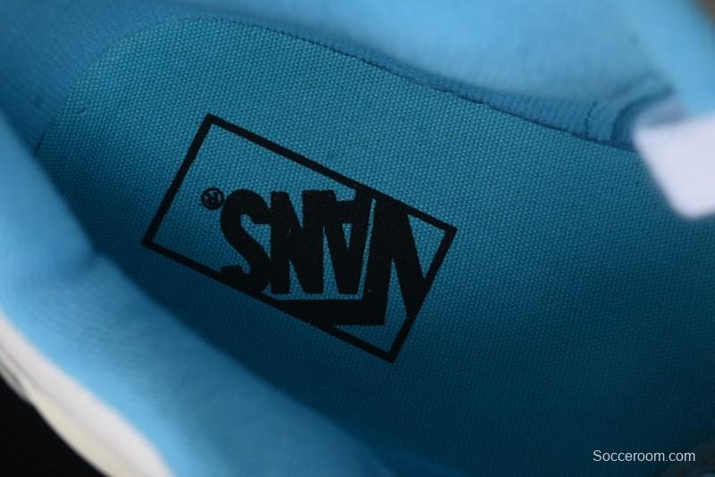 Vans Knu Skool Low-Top Retro Casual Vulcanized Slip-On Shoes in Grey Blue - VN000D6CCCZ