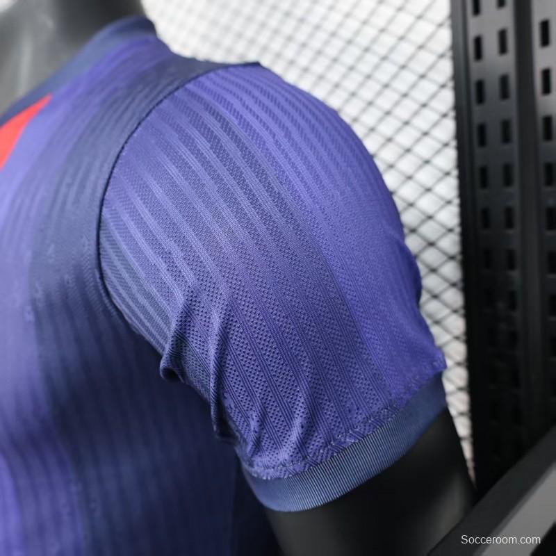 Player Version 25/26 Barcelona Blue and Red Striped with Spotify Sponsor Jersey