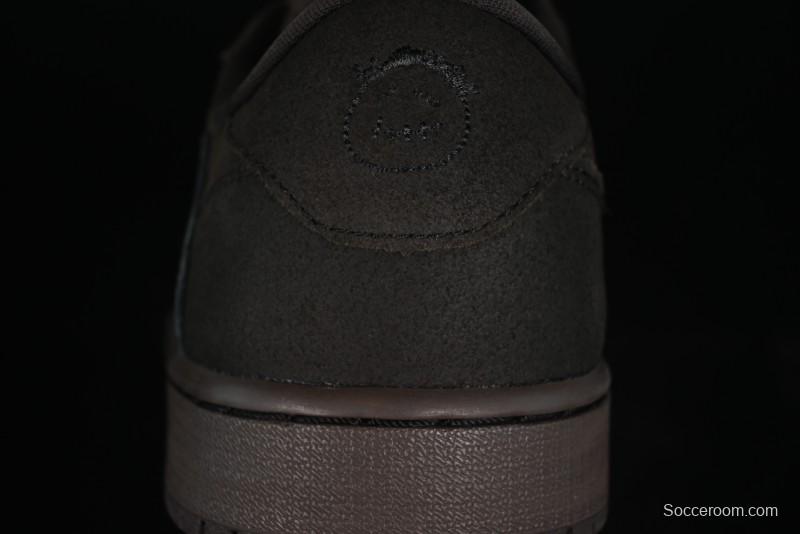 Nike Travis Scott x Air Jordan 1 Low OG AJ1 Collaboration Reverse Swoosh Sneakers - DM7866-202