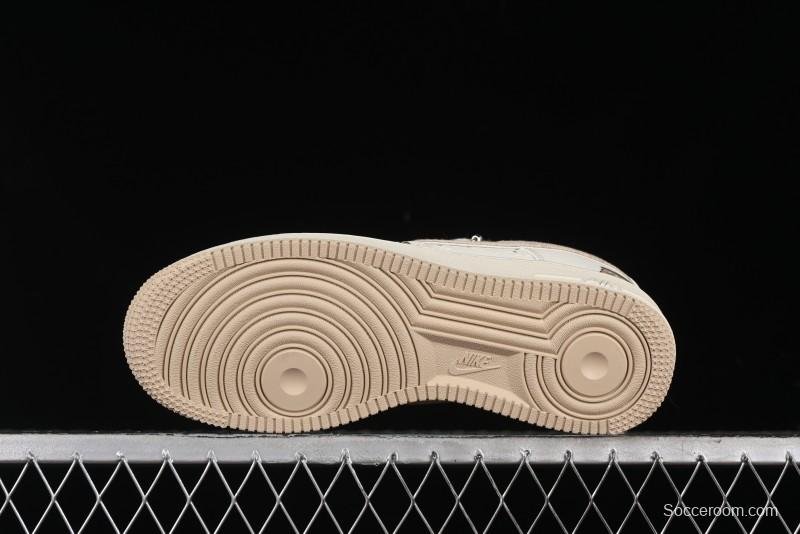 Nike Air Force 1 Low x Capybara "Pearl Girl" Casual Sneakers with Lace-Up Design - LV0506-505