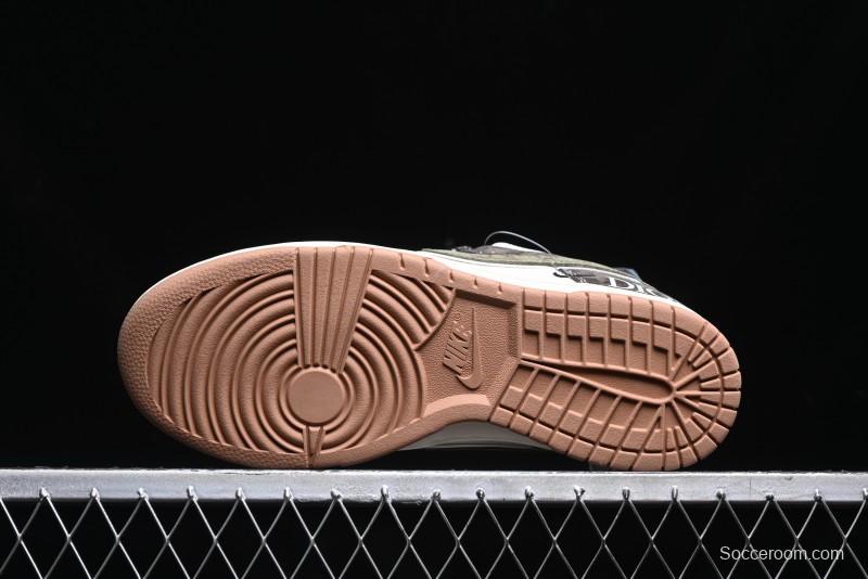 Nike SB Dunk Low Dior Collaboration - Chestnut Anniversary High-End Custom Low-Top Casual Sneakers - XS1086-007