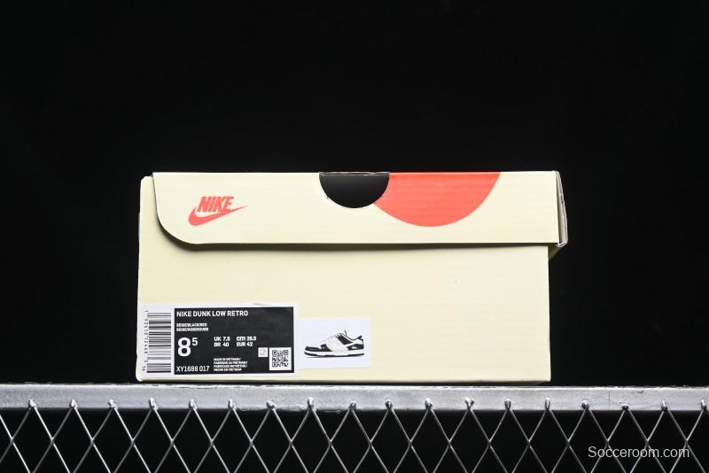 Nike SB Dunk Low Stussy Collaboration - Black White Mini Swoosh Anniversary Custom Low-Top Casual Skate Shoes - XY1688-017