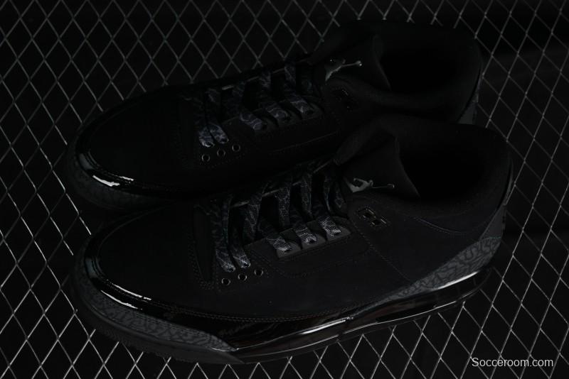 Nike Air Jordan 3 Retro Basketball Shoes Midnight Black - CT8532-001