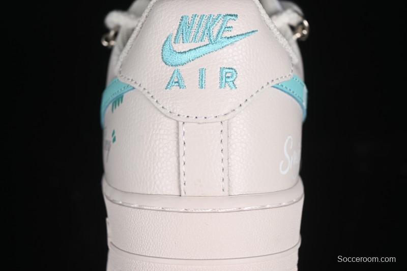 Nike Air Force 1'07 Low "Keep Smile" Casual Lace-Up Sneakers - DZ1328-112