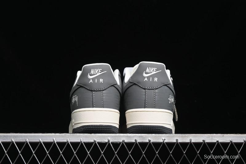 Nike Air Force 1 '07 Low Stussy Collaboration - Light Bone Shadow Low-Top Casual Sneakers - DF0180-008