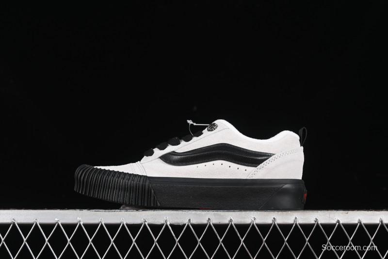 Vans Knu Skool Halloween White Black Low Top Retro Casual Vulcanized Slip On Shoes - VN0009QCSWE