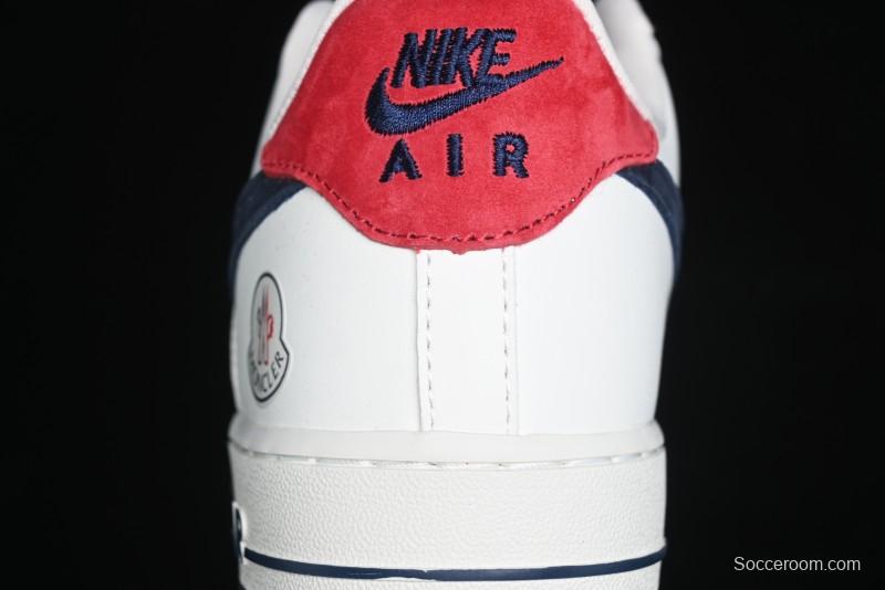 Nike Air Force 1 '07 Low Moncler Collaboration - Light Blue & Pigment Dyed Two-Tone Low-Top Casual Sneakers - CH6336-512