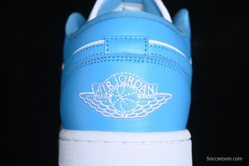 Nike Air Jordan 1 Low AJ1 White Blue Low-Top Casual Sneakers - DC0774-104