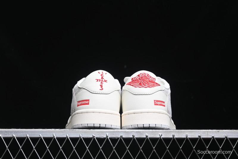 Nike Travis Scott x Fragment Design x Air Jordan 1 Low OG SP AJ1 Collaborative Sneakers - XS3086-004