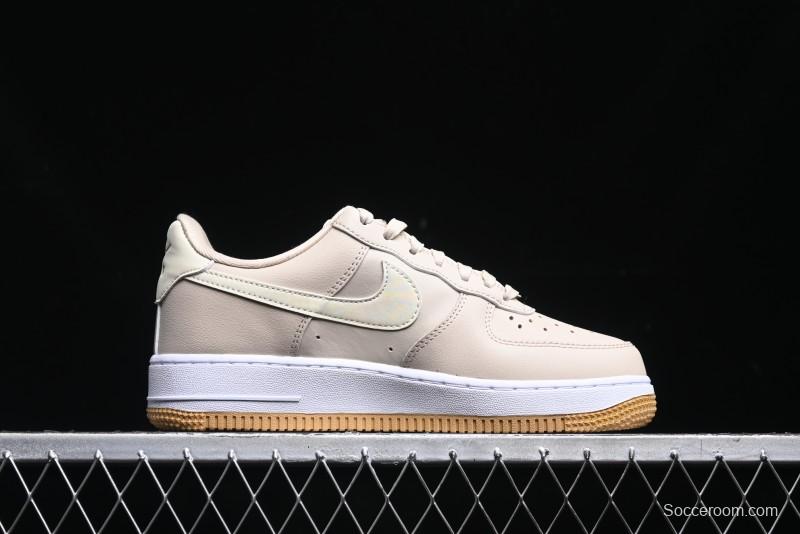 Nike Air Force 1 '07 Low Top Sneakers with Full-Grain Leather and Air Cushion - DD8959-111