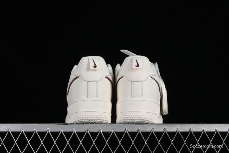 Nike Air Force 1 '07 Low Classic Burgundy Mini Swoosh Starry Sky Low-Top Casual Sneakers - MJ0319-025