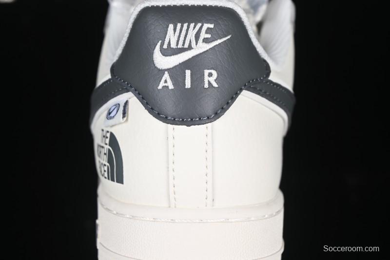 Nike Air Force 1 '07 Low The North Face Collaboration Beige Grey Check Grey Outsole Casual Sneakers - XZ6188-191