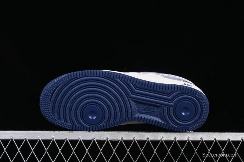 Nike Air Force 1 '07 Low The North Face x CDG Blue Double Swoosh Casual Sneakers - DM6688-019