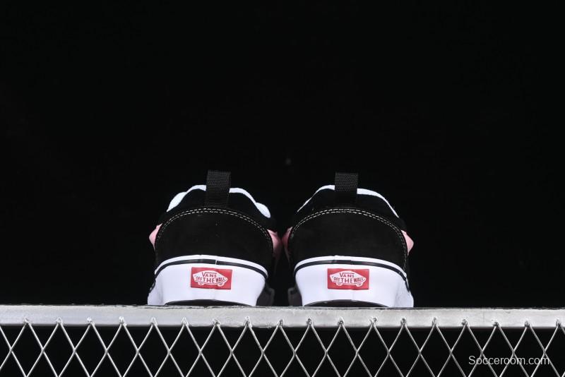 Vans Knu Skool Black Pink Color Comfortable Fashion Anti-Slip Wear-Resistant Low-Top Casual Skate Shoes - VN0009QCB9P
