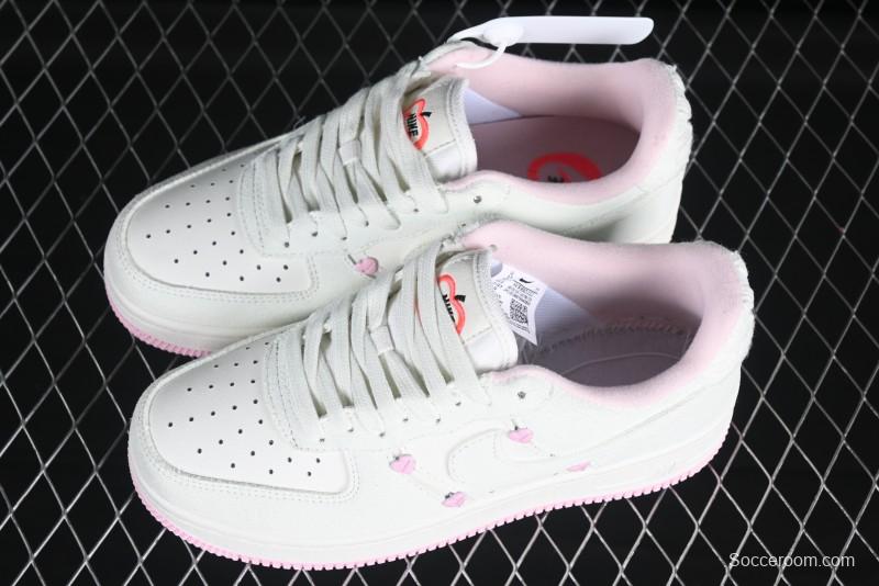 Nike Air Force 1 '07 Low Valentine's Day Limited Casual Sneakers with Full-Length Air Cushion - HV5992-111