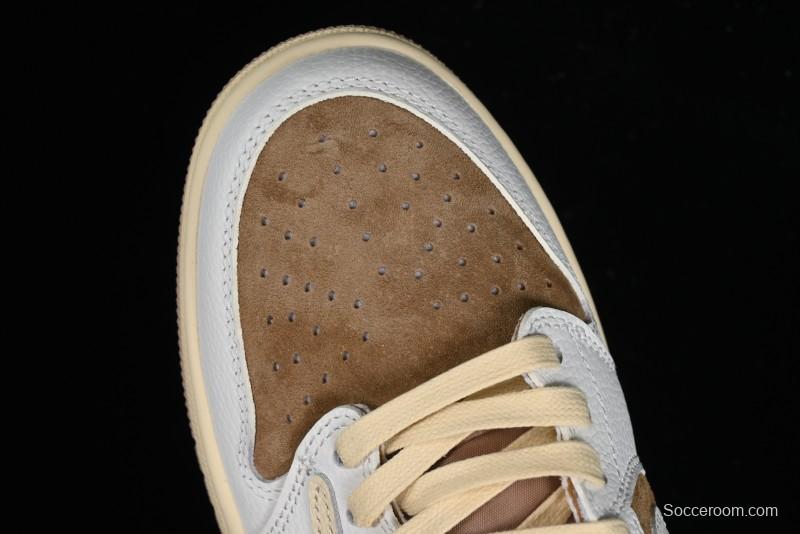 Nike Travis Scott x Air Jordan 1 Low OG AJ1 Reverse Swoosh Sneakers - DM7866-106