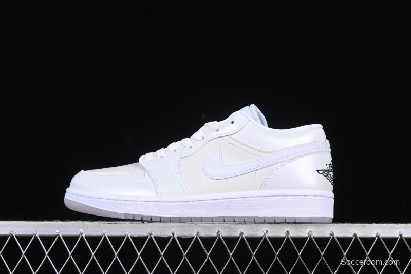 Nike Air Jordan 1 Low "Year of the Snake 2025" AJ1 Basketball Shoes with Iridescent Pearl Finish - HF4080-001