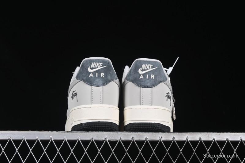 Nike Air Force 1 '07 Low Stussy Collaboration Galaxy Grey Low-Top Casual Sneakers - KK1988-055