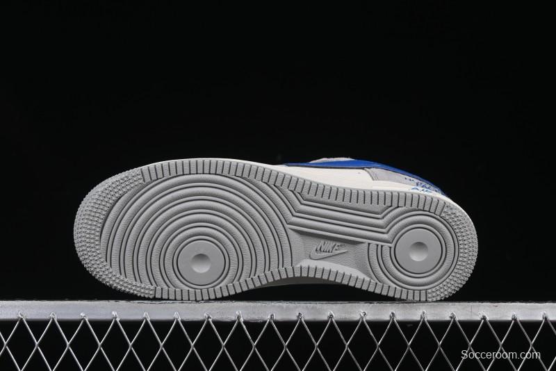 Nike Air Force 1 '07 Low The North Face Collaboration Grey Blue Swoosh Casual Shoes - XZ6188-745