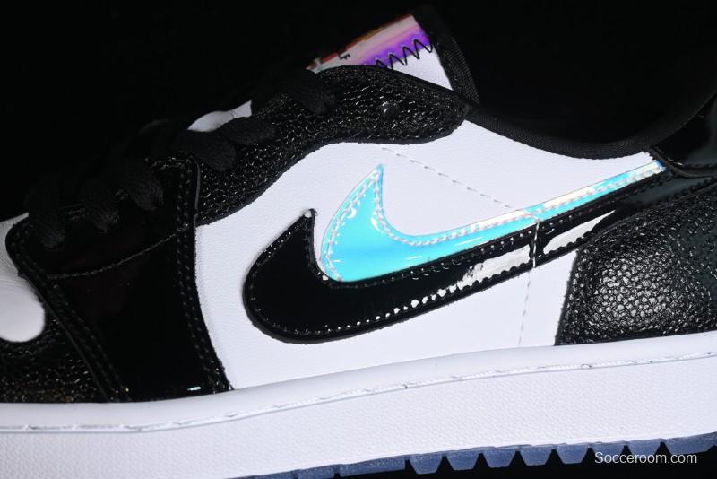 Nike Air Jordan 1 Low Golf AJ1 Retro Golf Shoes with Laser Patent Leather and Double Hook Design - FZ4159-100