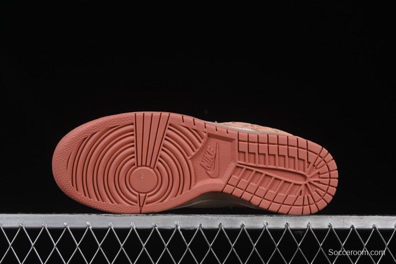 Nike Clot x Dunk Low SB 'What The' Casual Sneakers with Silk, Terracotta, and Holographic Elements - FN0316-999