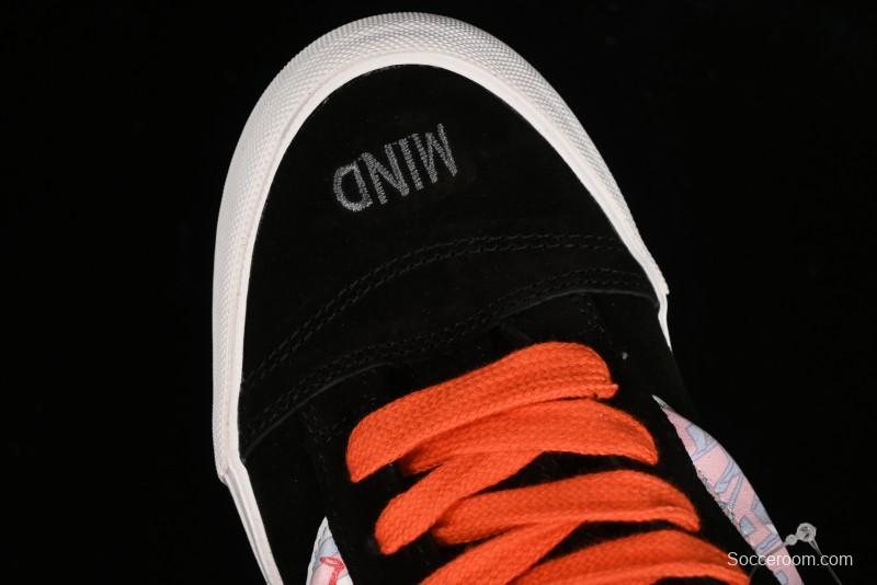 Vans Classics Knu Skool Retro Sneakers with Embroidered Graffiti Design and Thick Tongue - VN000CS00ZB