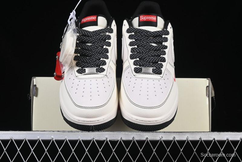Nike Air Force 1 '07 Low Supreme Collaboration Casual Sneakers with Full-Length Air Cushion - BB7518-012
