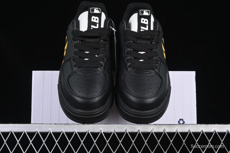 NY Yankees Black & Yellow Sneakers - Bold Logo Streetwear Shoes