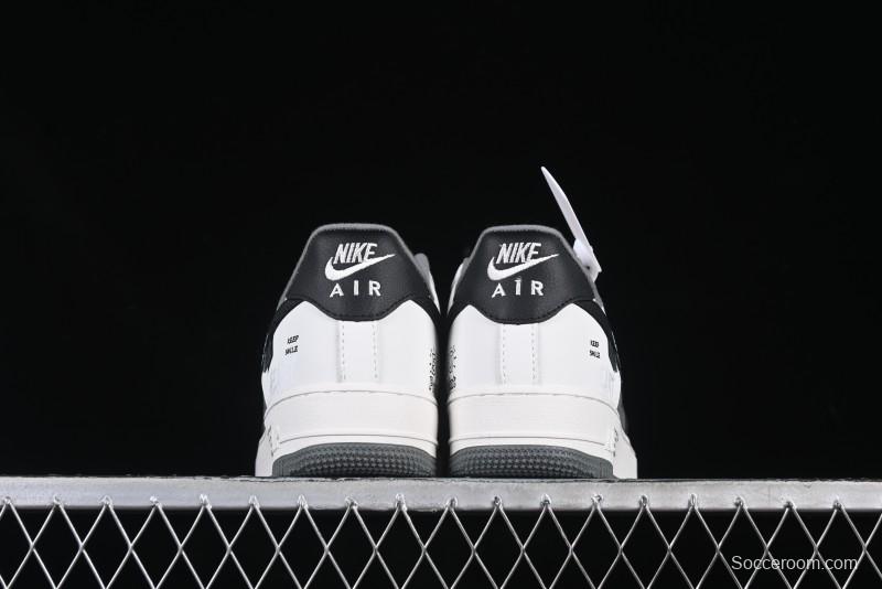 Nike Air Force 1 MVP "Rock Plan" Custom Edition - Black & White