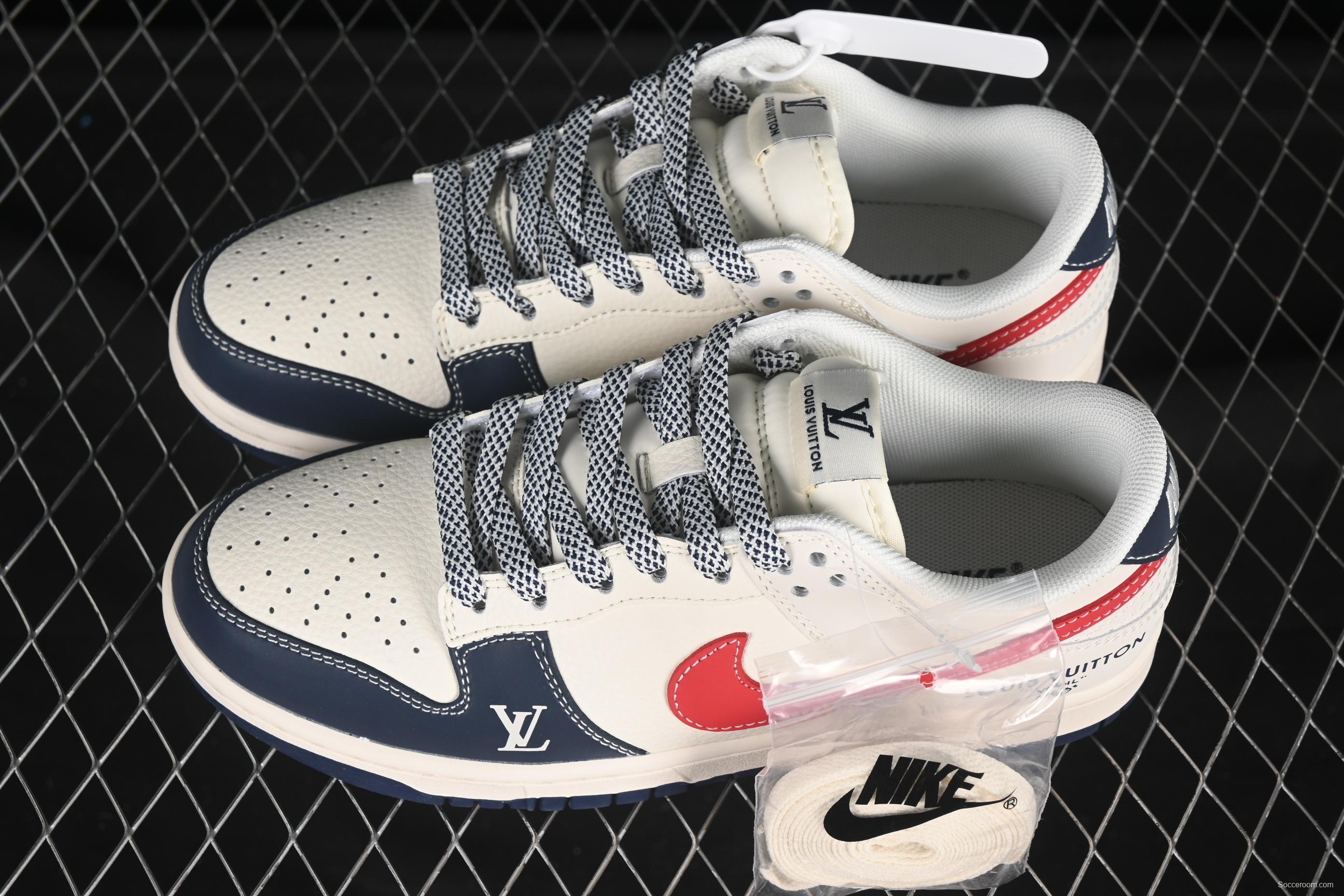 Nike SB Dunk Low LV Collaboration Anniversary Customized Low-Top Casual Skate Shoes - JJ2508-563