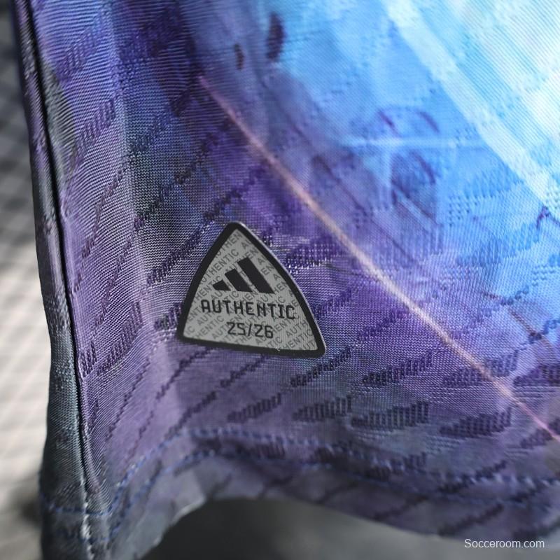 Player Version 2025 Japan Blue with Anime Combat Scene Design Jersey