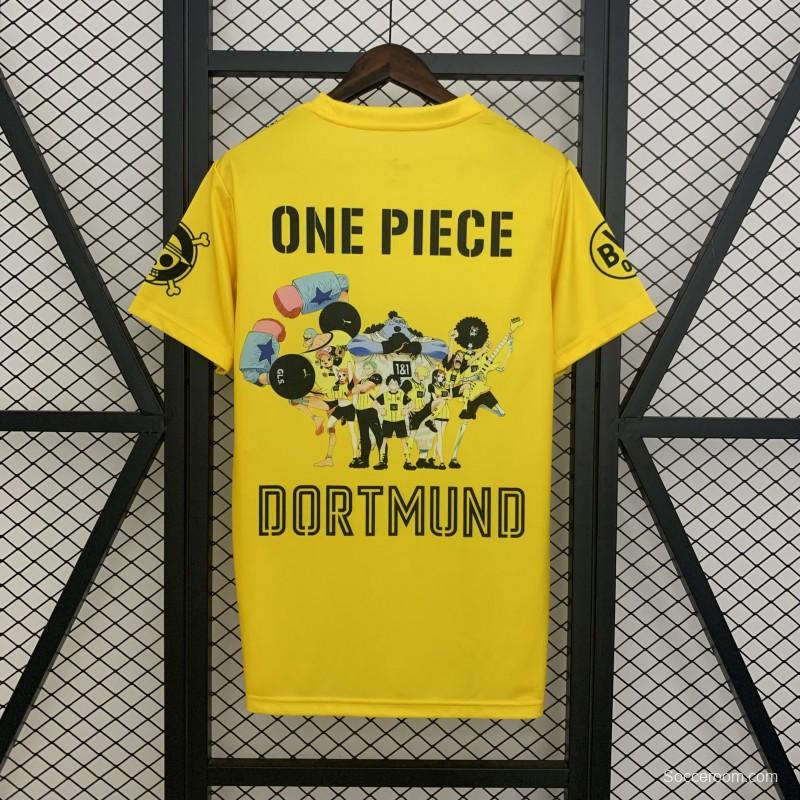 25/26 Borussia Dortmund Yellow with One Piece Design Jersey
