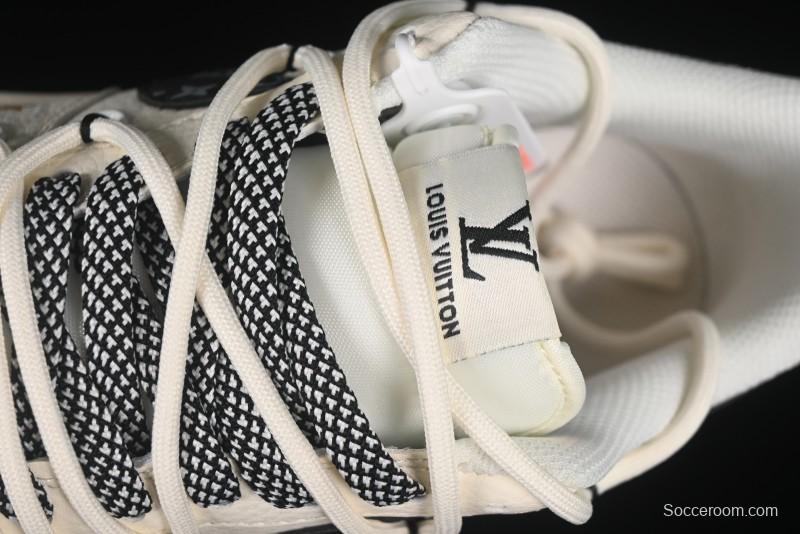 Nike Air Force 1 '07 Low LV Collaboration Blue Swoosh Drawstring Casual Sneakers - DM6868-061