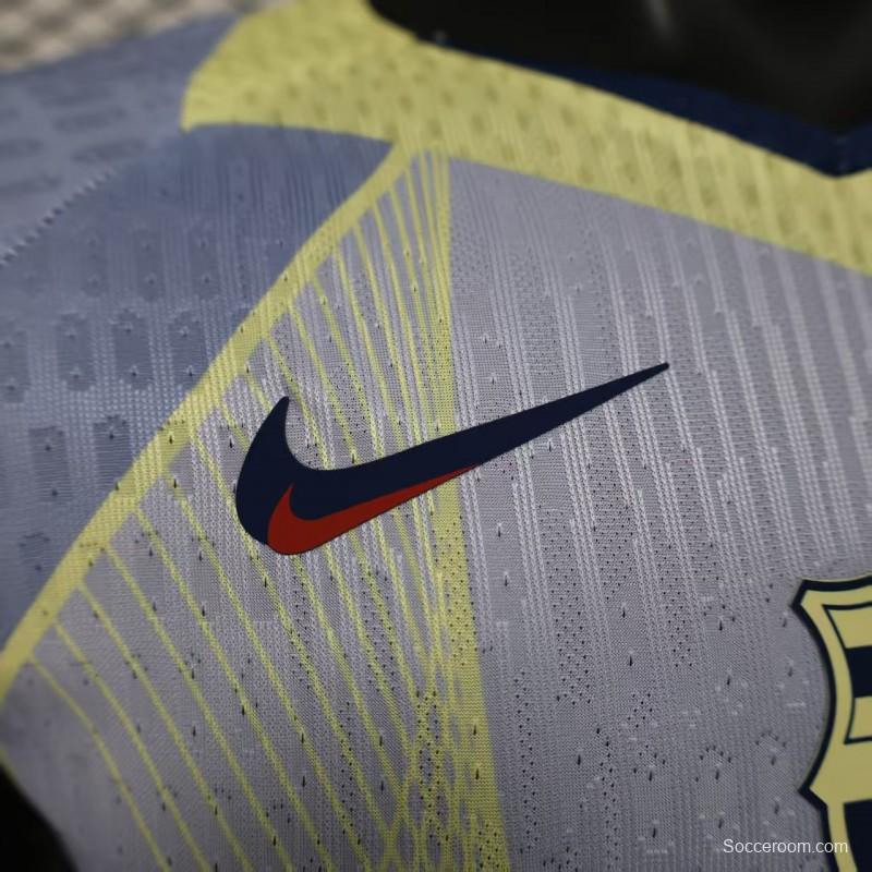 Player Version 25/26 Barcelona Light Blue with Geometric Pattern Jersey