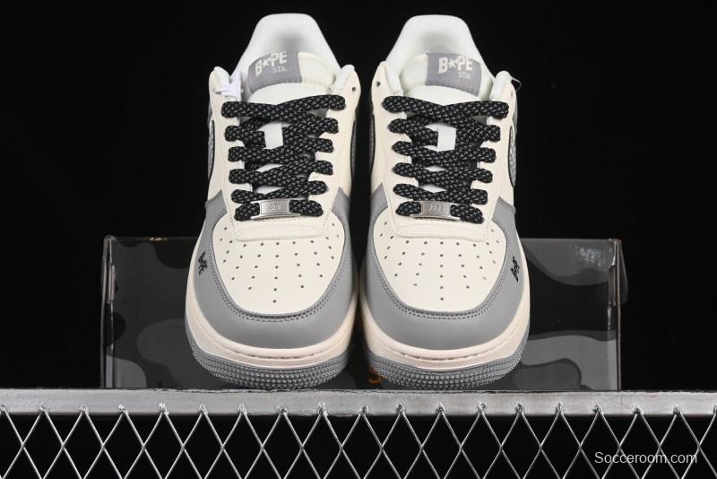 Nike Air Force 1'07 Low Bape Collaboration Beige Star Casual Sneakers - XS1958-571