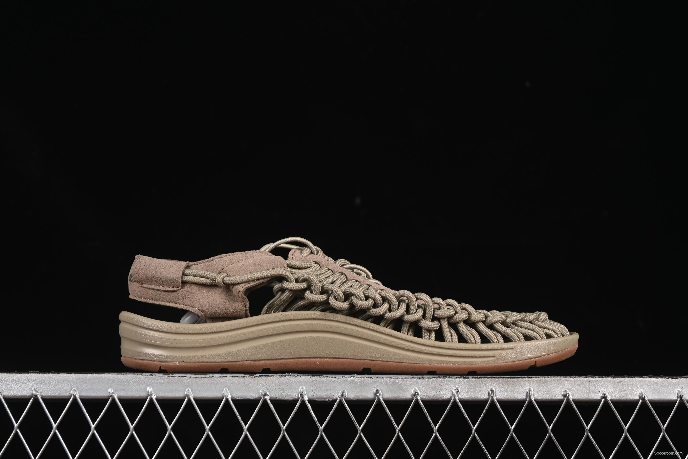 Keen Uneek Flat-M Woven Elastic Strap Outdoor Water Sports Sandals - 1025169 CORNSTALK