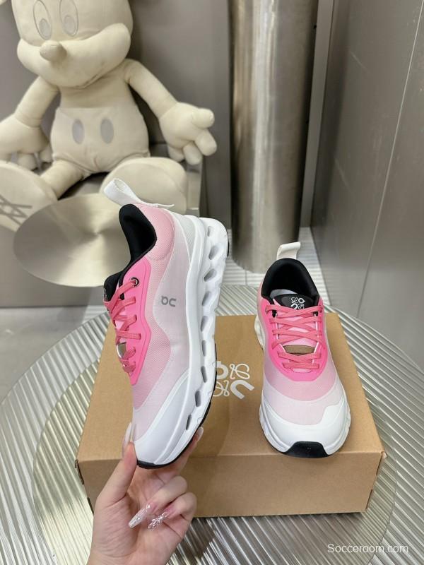 2025 Women Loewe Pink White Mesh Leather Sneakers