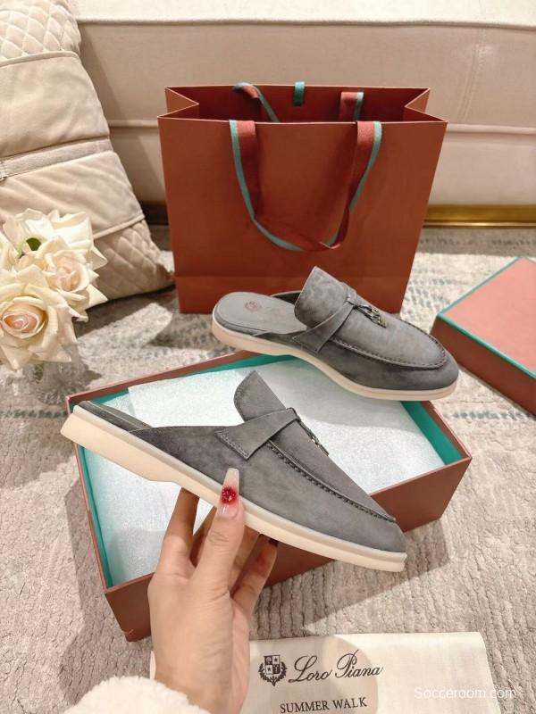 2025 Slippers LP Grey Suede Slippers