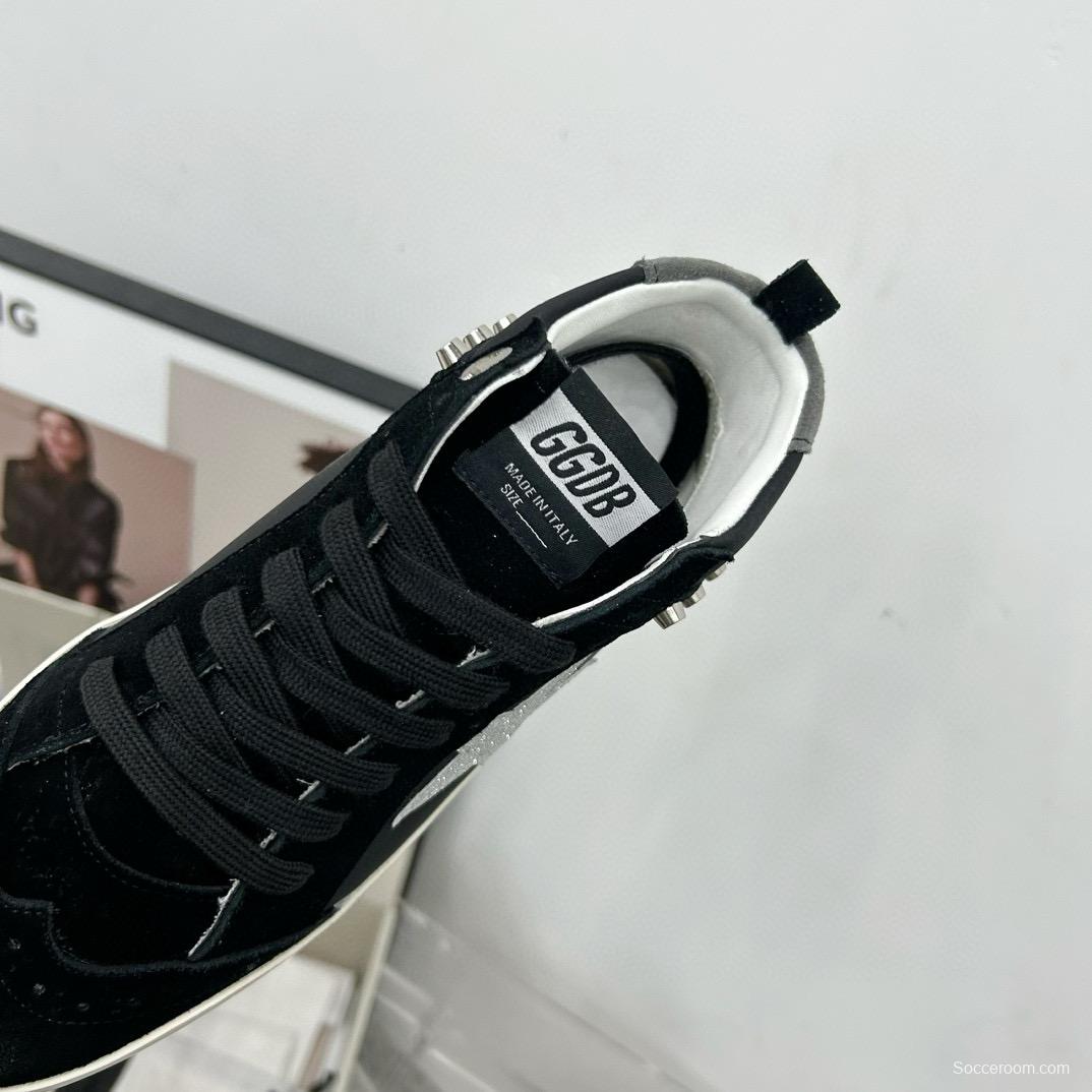 2024 Unisex GGDB Black Silver Suede Leather High Top Sneakers MJ00300