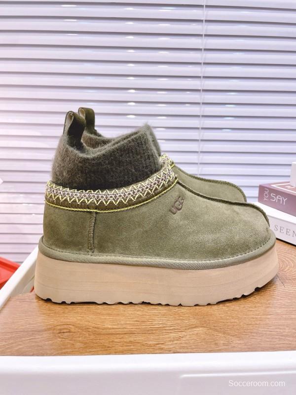 2024 Women UGG Olive Suede Wool Sock Boots MJ00230